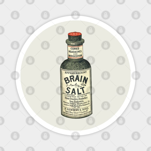 Vintage Brain Salt apothecary bottle Magnet by The Curious Cabinet